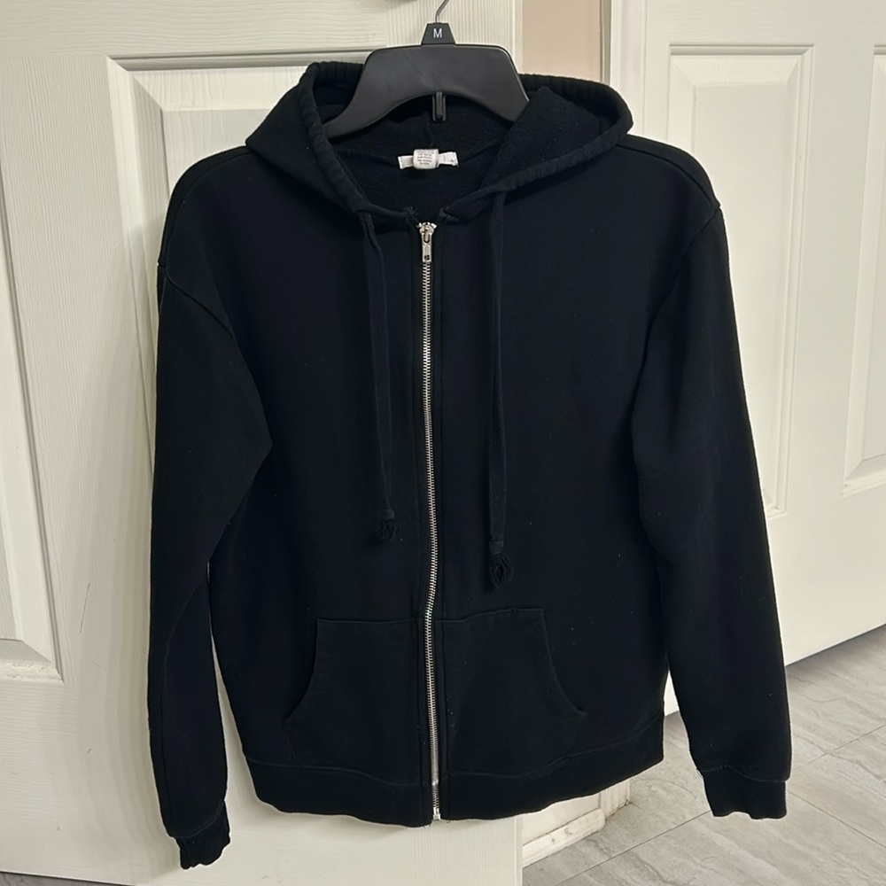 Junior girls Full Tilt zip-up hoodie sweatshirt black size XS